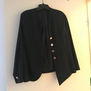 Asymmetrical black blazer